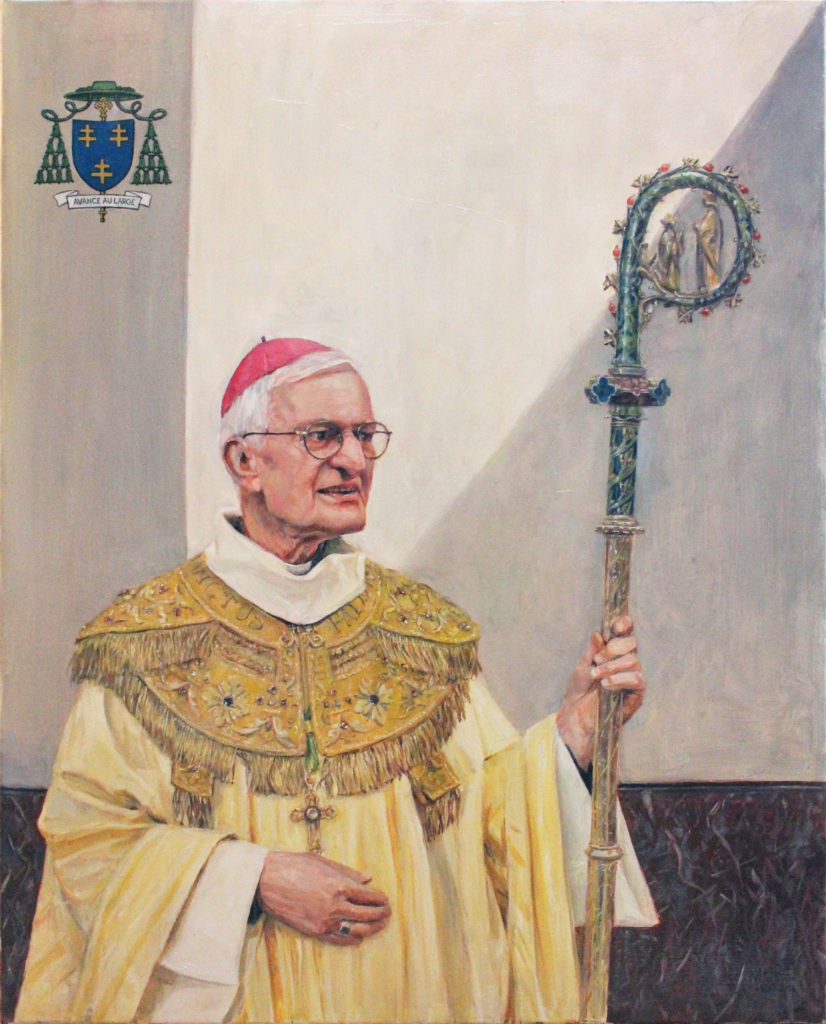 Monseigneur Papin, commande de la commission d'art sacré de Nancy. Huile sur toile de 81 x 65 cm. Vendu
